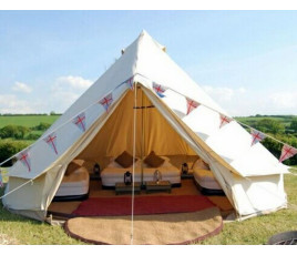 An Oxford 900D Canvas Bell Tent - a Spacious Tent for all the Family - Sizes: 4m, 5m & 6m Diameter Floor Areas